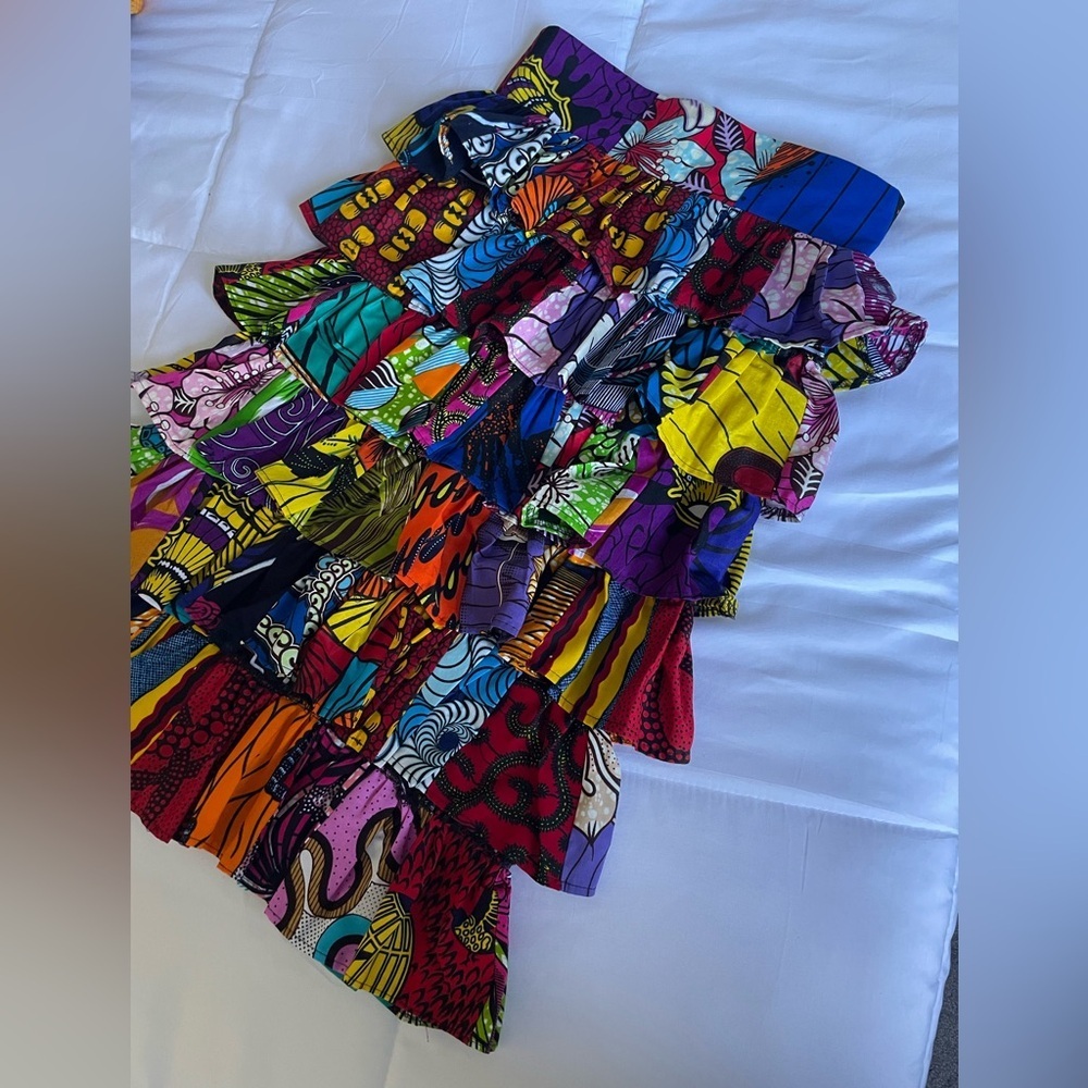 Colorful Patterned Women's Skirt - Picture 2 of 2